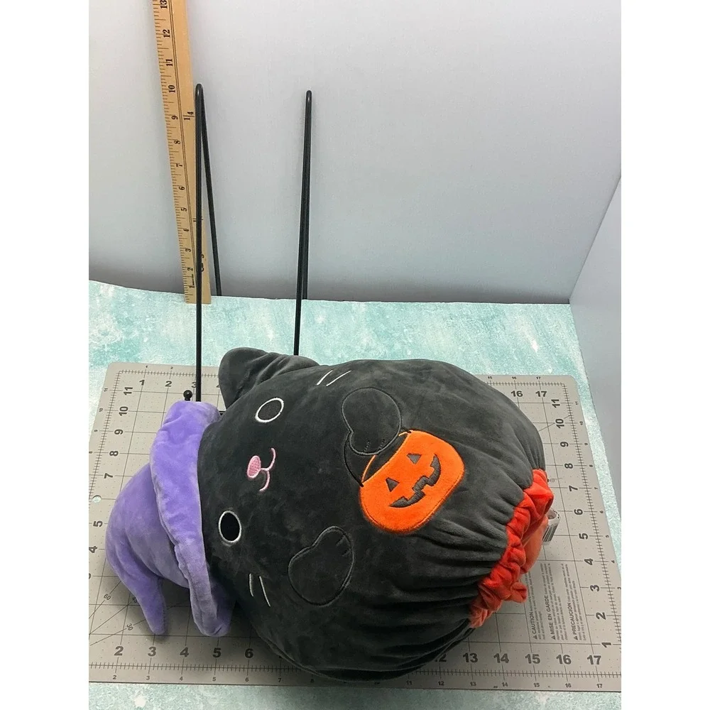 Squishmallows Flip-A-Mallows Calio Black Cat Pumpkin Witch Halloween Plush 12 In